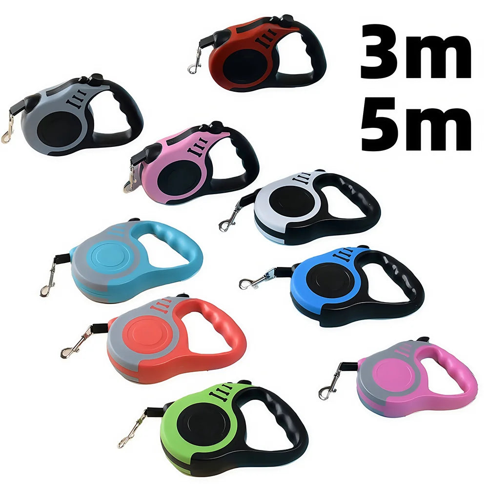 3m 5m Dog Leash For Small Medium Dogs Cats Automatic Retractable Lead Strong Nylon Pets Traction Rope Chihuahua Bulldog Supplies